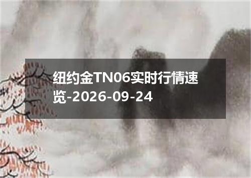 纽约金TN06实时行情速览-2026-09-24