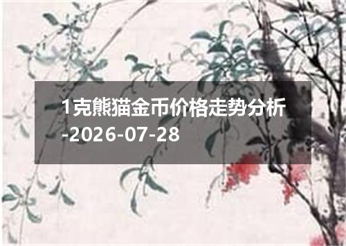1克熊猫金币价格走势分析-2026-07-28