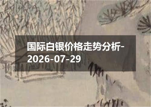 国际白银价格走势分析-2026-07-29