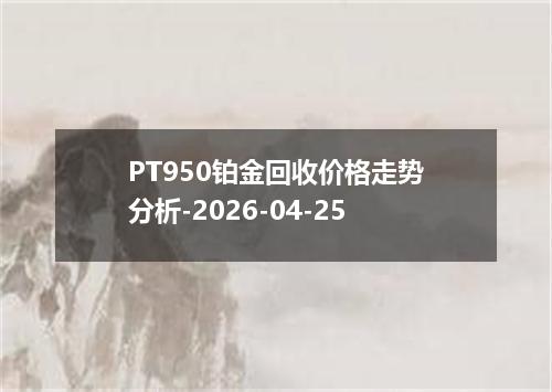 PT950铂金回收价格走势分析-2026-04-25